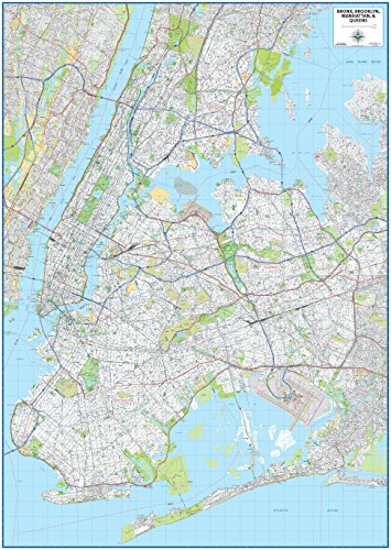 New York City Laminated Wall Map