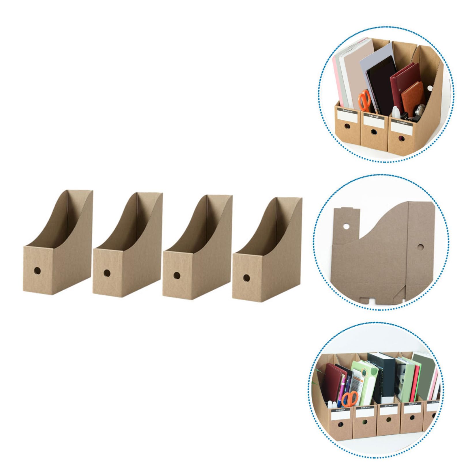 Housoutil 8 Piezas Cajas Organizadoras para Oficina Cajas Ligeras para Almacenamiento de y Archivos Organizadores Transparentes para Escritorio y Estudio