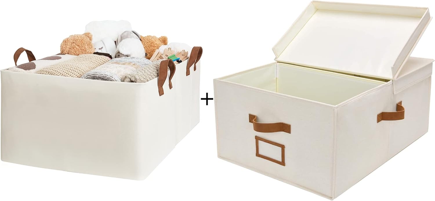 StorageWorks 45L Extra Large Fabric Storage Bins with PU
