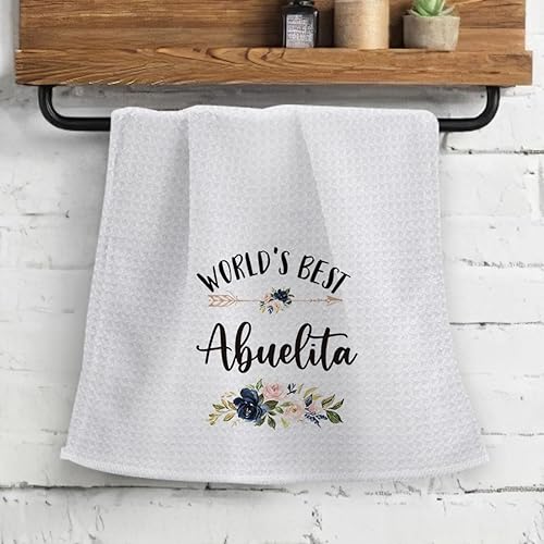 Miniatura 9 de OHSUL World's Best Abuela - Toallas de cocina con diseño floral español, altamente absorbentes, paños de cocina, toallas de mano para abuela, toalla
