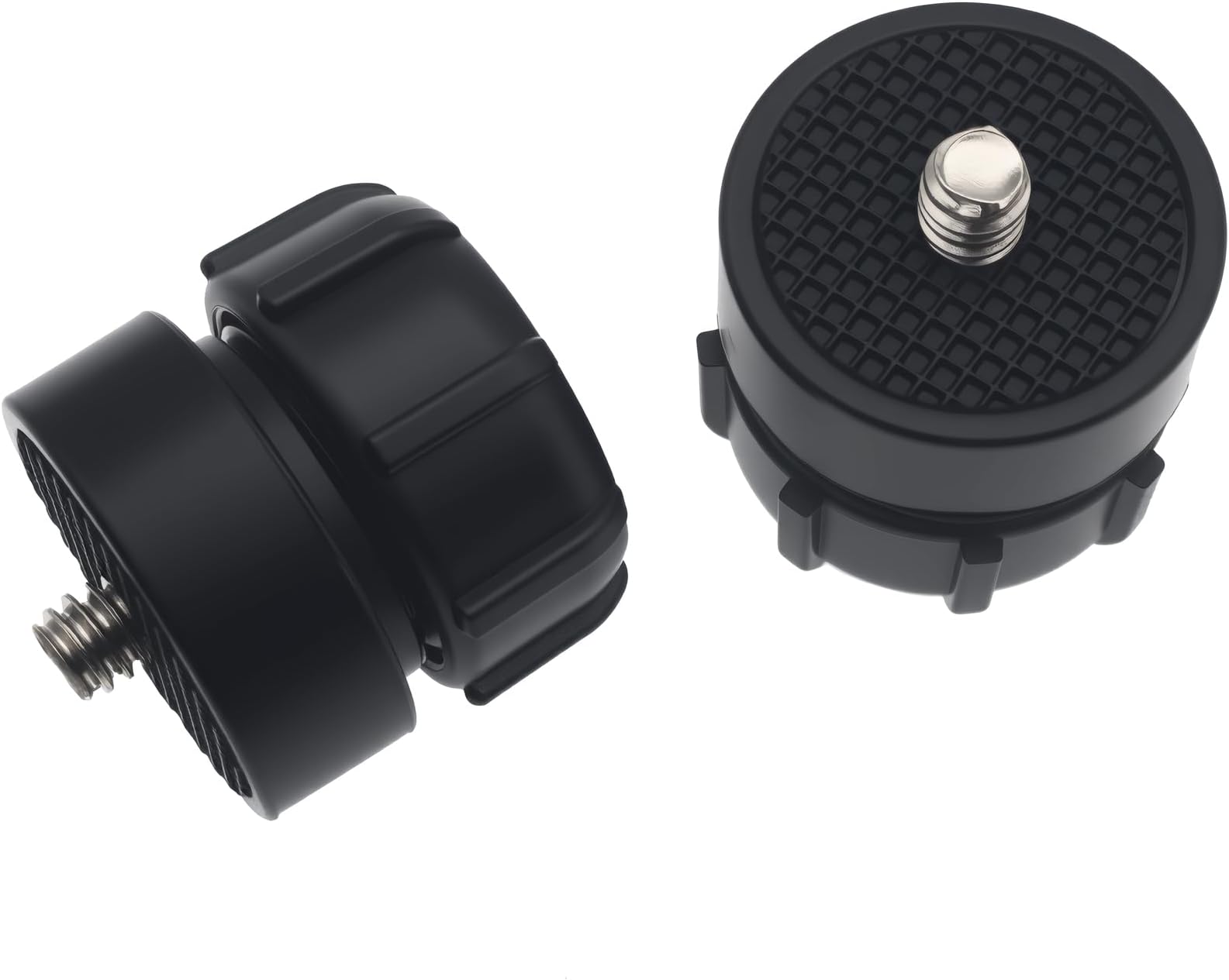 17 MM Ball Head Bracket Connector with 1/4 Inch Screw for Phone Stand, Tripod and Camera Stand (2 PCS Black)
