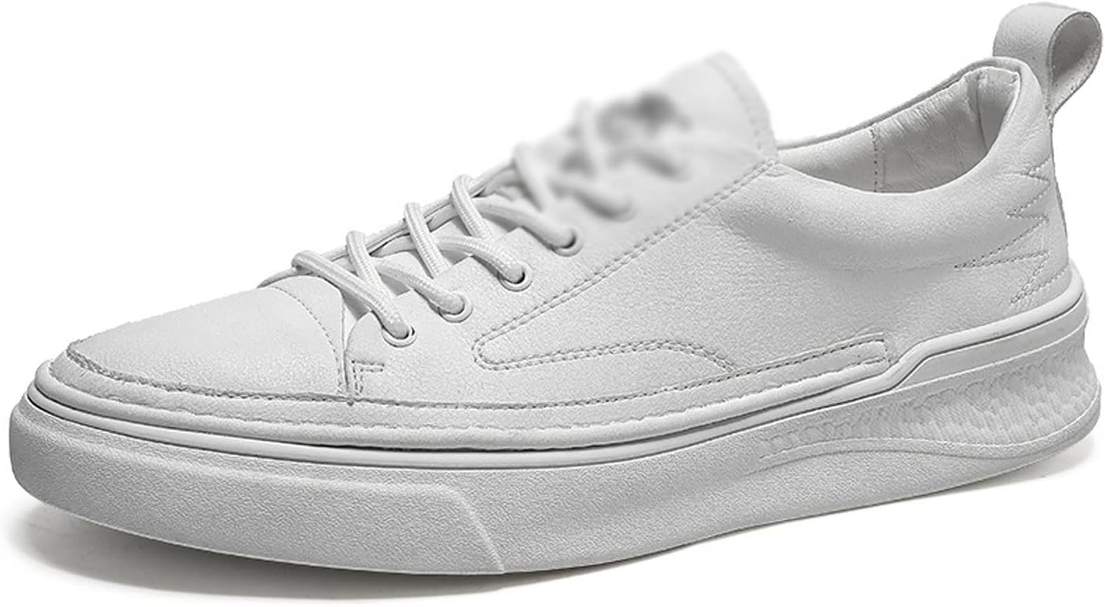 ZEPOOW Men's Oxfords Men's Casual Leather Shoes Fashion White Flat Shoes Casual Sports Shoes Sneakers (Color : Hortel�, Size : 9.5-US)