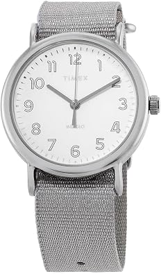 Timex Weekender Quartz White Dial Ladies Watch TW2R92500