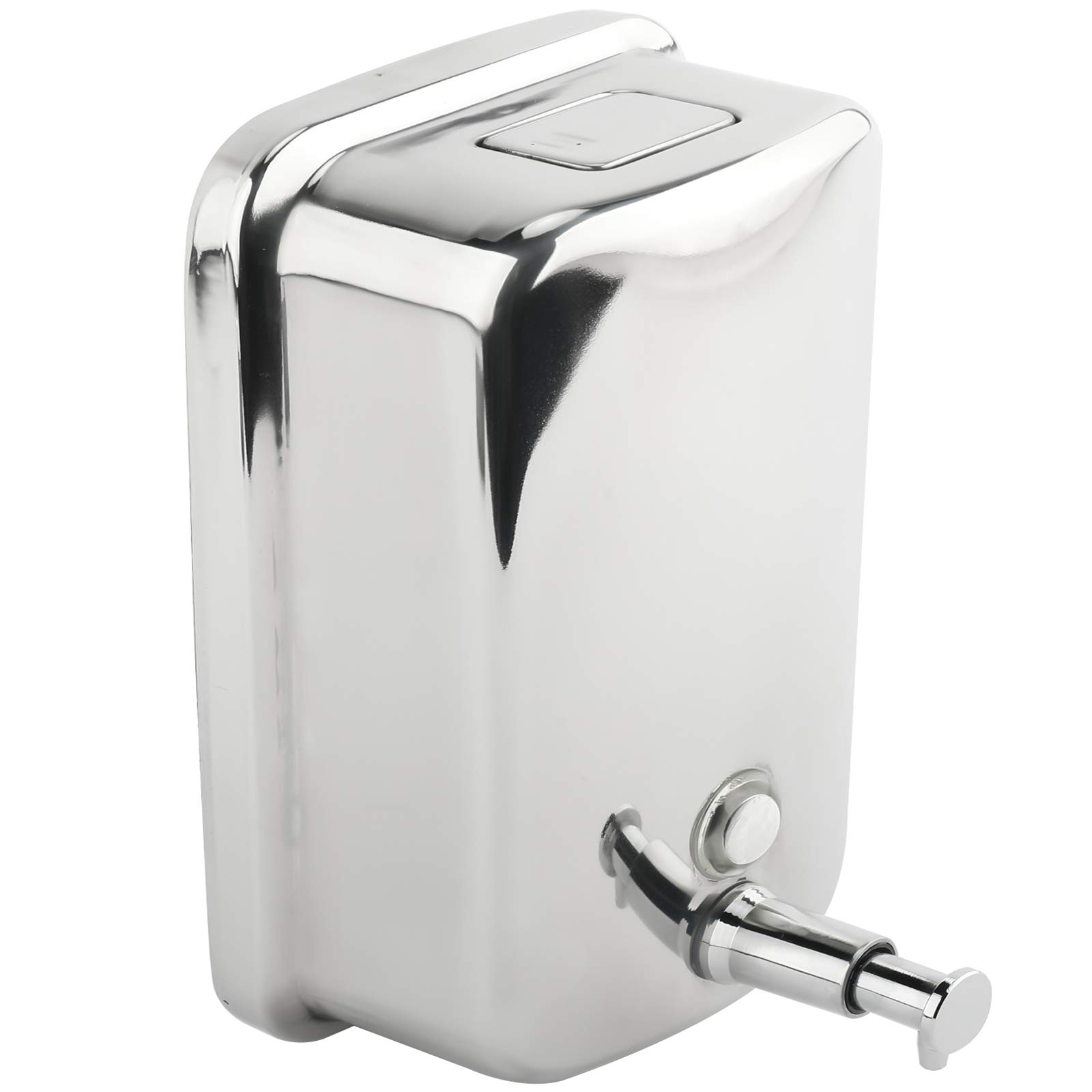 HighFree 1000ml/34oz Wall Mount Manual Pump Soap Dispenser, 304 Stainless Steel Commercial Soap Dispenser Rust Proof for Bathroom,Hotel Restaurant, Kitchen