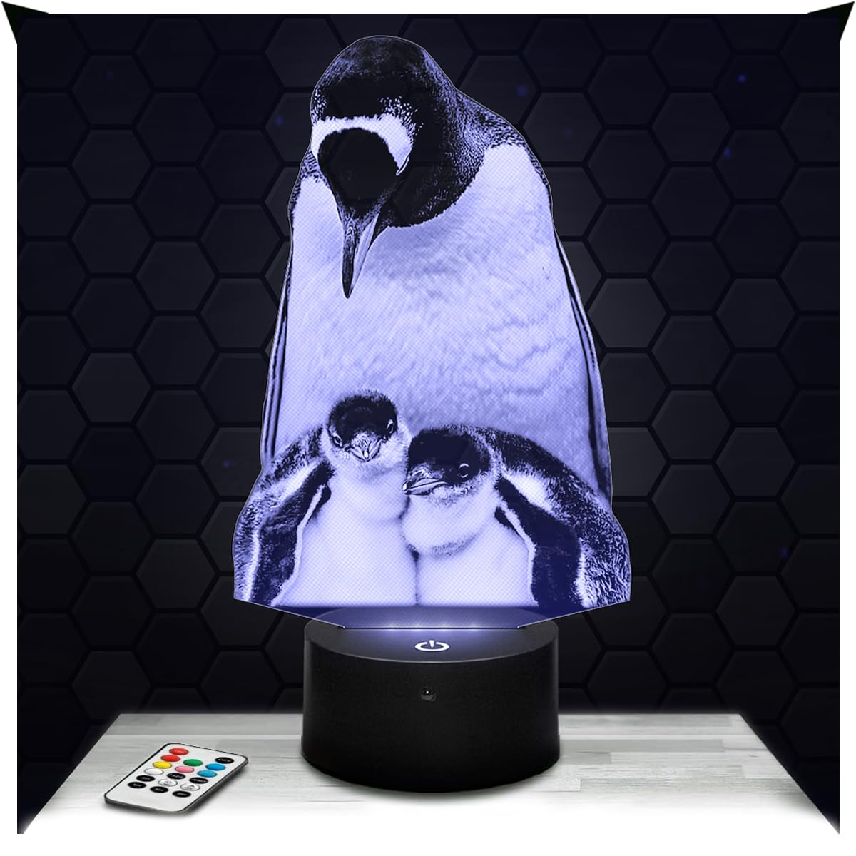 Lampephoto.fr - Penguin 3D Lamp Decoration Animal Night Light, Gift Idea for Men and Women, Adult Bedroom Decoration, Gift idea for Men and Women, Illusion Led Bedside, Gifts Merchandising