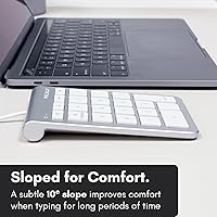 Vista 5 de Macally Teclado numérico USB C con cable, teclado numérico tipo C para laptop, Apple Mac iMac MacBook Pro/Air, iPad, PC con Windows o computadora