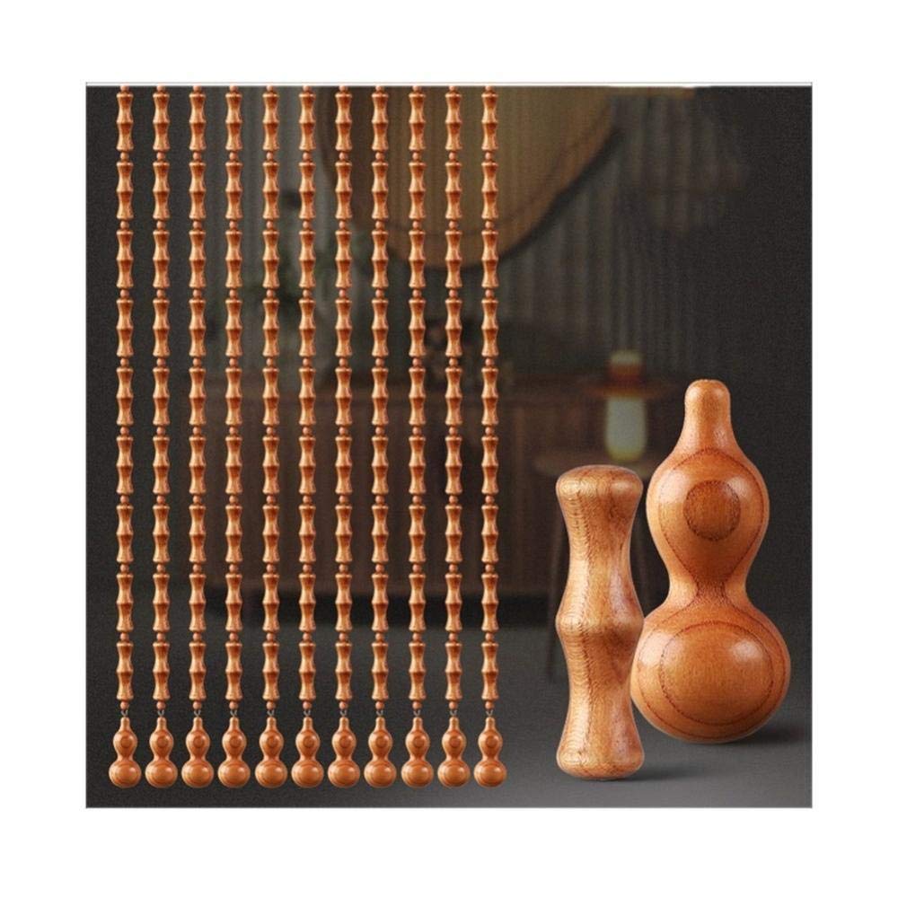 Rideau de perles en bois massif d'acajou suspendu pour séparation 70x125cm