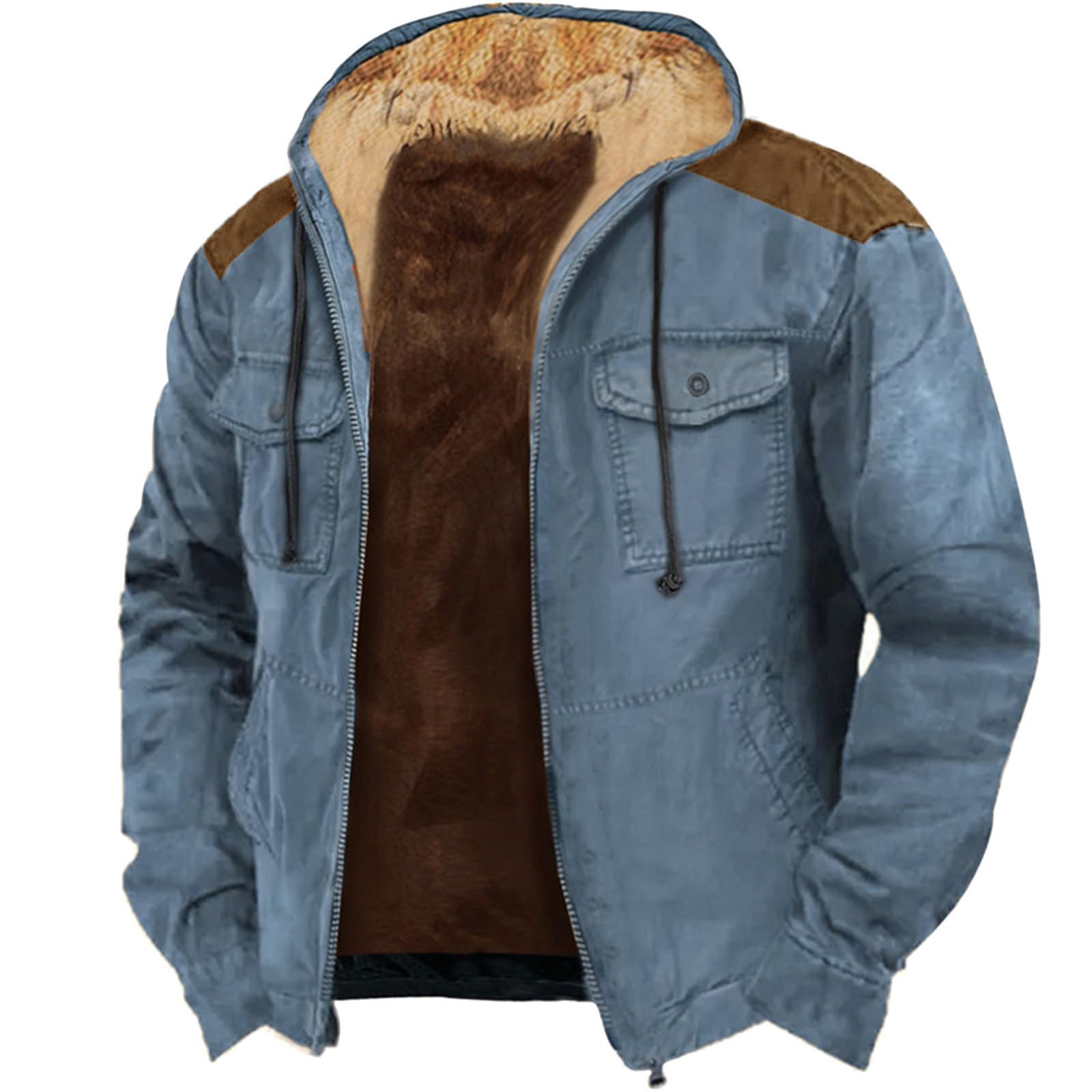 Giacca da combattimento militare da uomo in pile tattico con cappuccio fodera in pile giacche invernali con cerniera completa cappotti con cappuccio spessi capispalla termica multi tasche