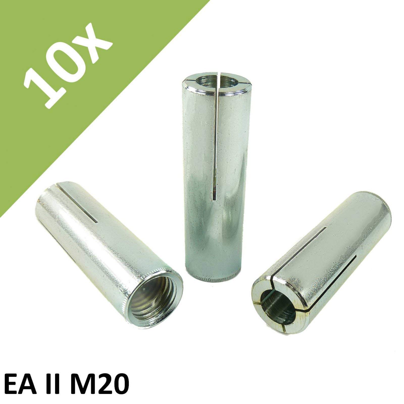 FISCHER 048409 - Taco metalico Anclaje metalico de expansion por golpe EA II M20 (Envase de 10 ud.)