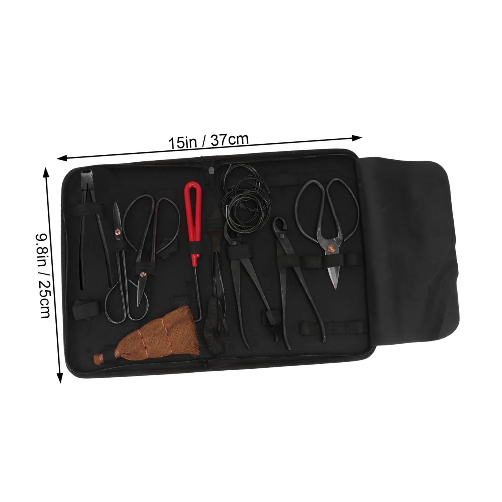 Forbici da Potatura per Giardinaggio Set 1 Pezzo in Acciaio | Nero, Borsa Inclusa, per Potatura Piante, Struttura Resistente Deformazione e Rottura