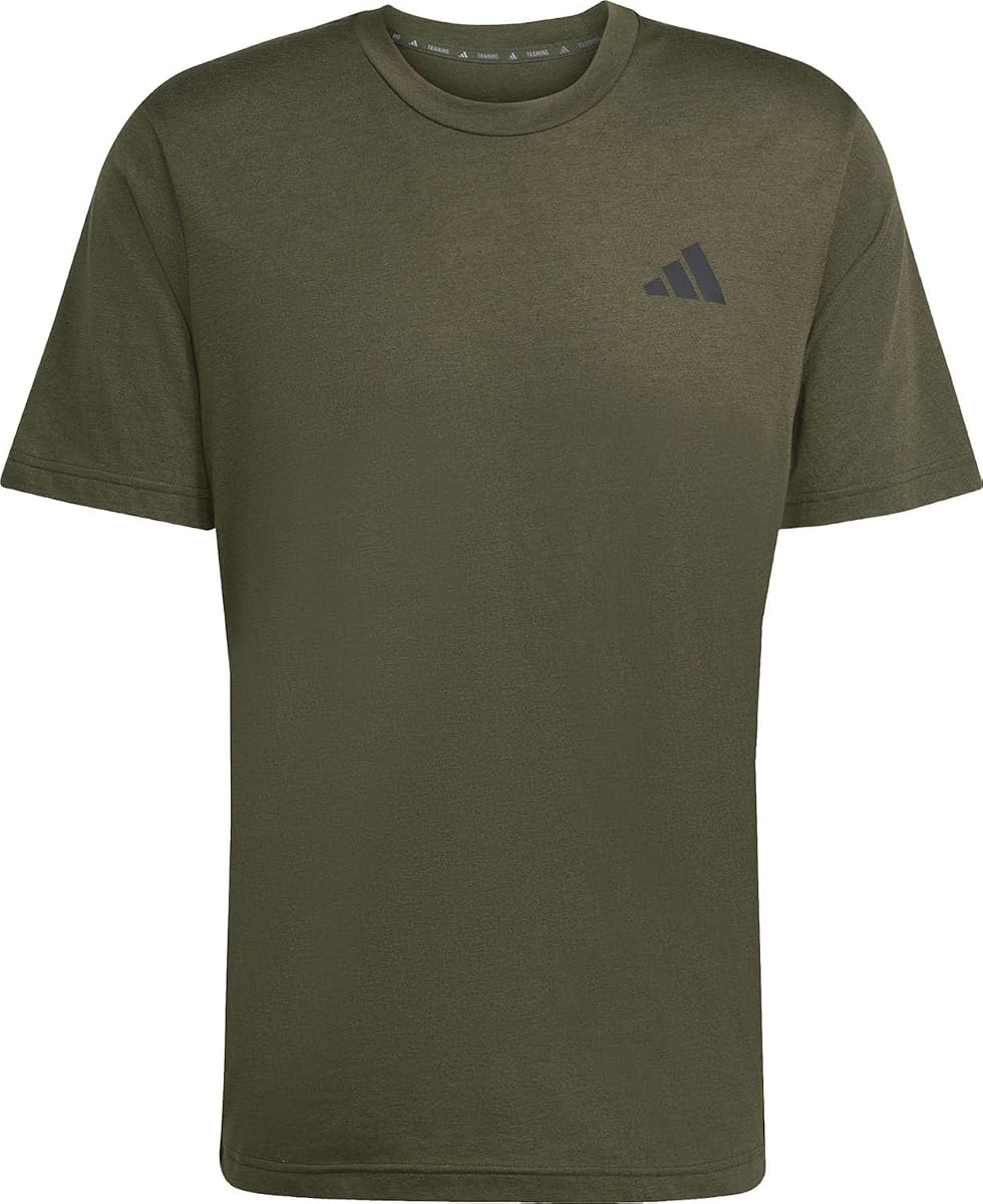 adidas - Mens Tr-ES Fr 3S T Short Sleeve T-Shirt, Color Ngtcar, Size: Medium