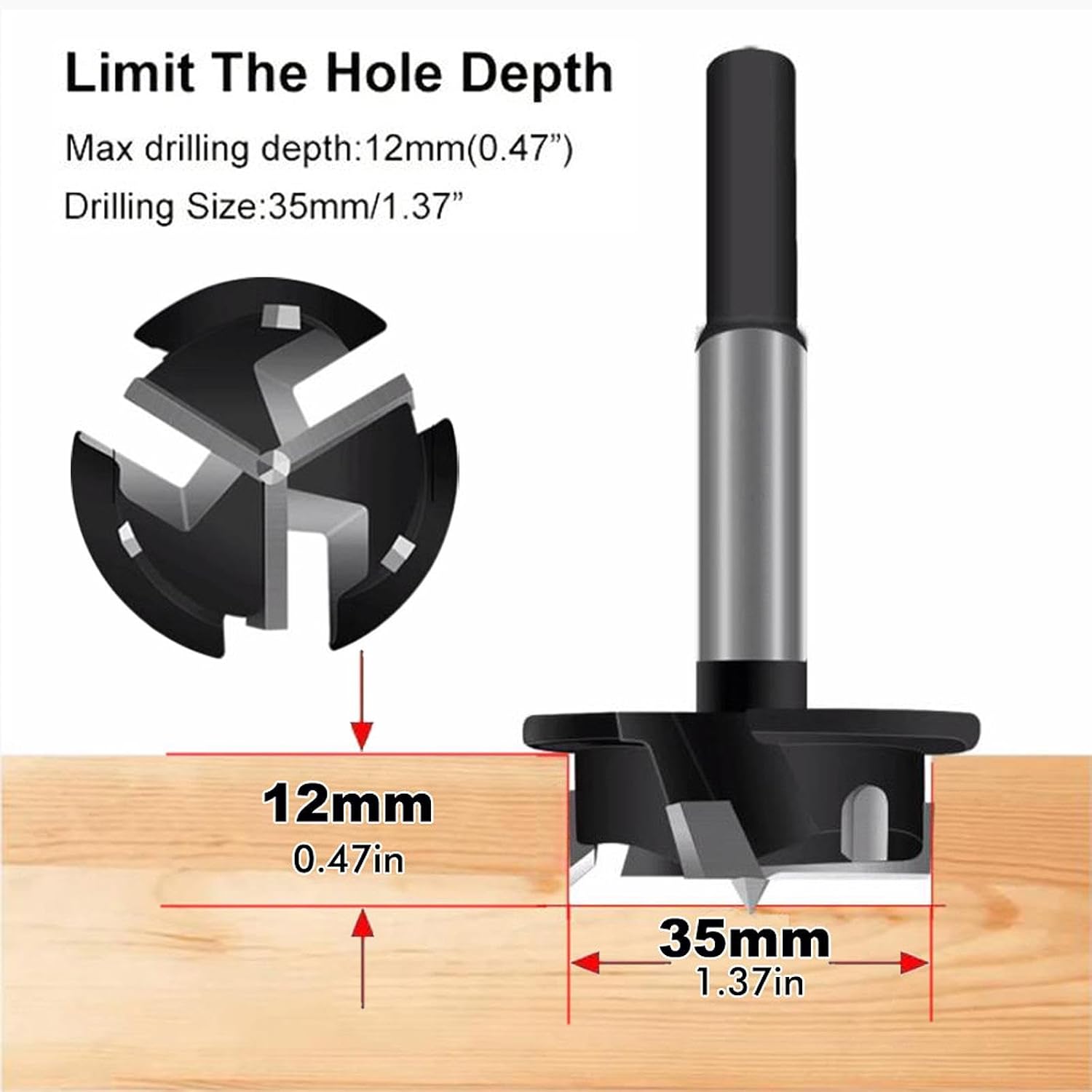 TRENDYNEST® 35mm Hinge Drilling Jig Hole Guide for Mounting Plates Door Cabinet Hardwood | Home & Garden | Tools | Power Tools | Drill Bits