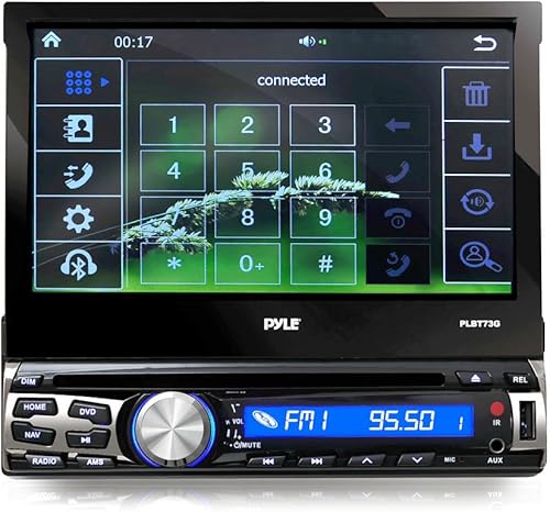 Miniatura 2 de Pyle Receptor de DVD 1DIN Bluetooth  Receptor estéreo de 7 pulgadas para coche  Micrófono integrado, contestar llamadas manos libres -AMFM Radio