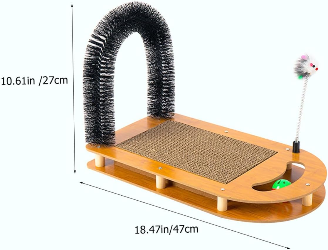 ABOOFAN Reusable Household Cat Scratching Board U-Shaped Kitten Scratcher Wear-Resistant Multifunctional Floor Scratcher for Indoor Cats Pet Accessory