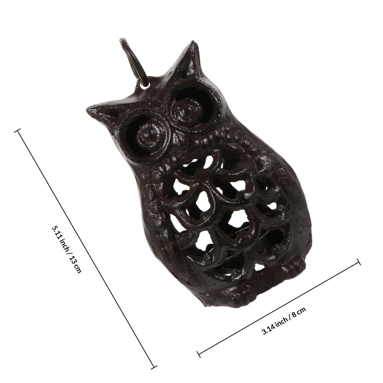 Candeliere Retrò a Forma di Gufo in Ferro per Tavolo Decorativo