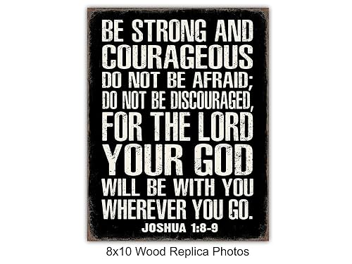 Miniatura 3 de Christian Wall Art - Religious Wall Decor- Christian Gifts for Men - Motivational Quotes Scripture Wall Decor - Man cave Decor - Positive Quotes