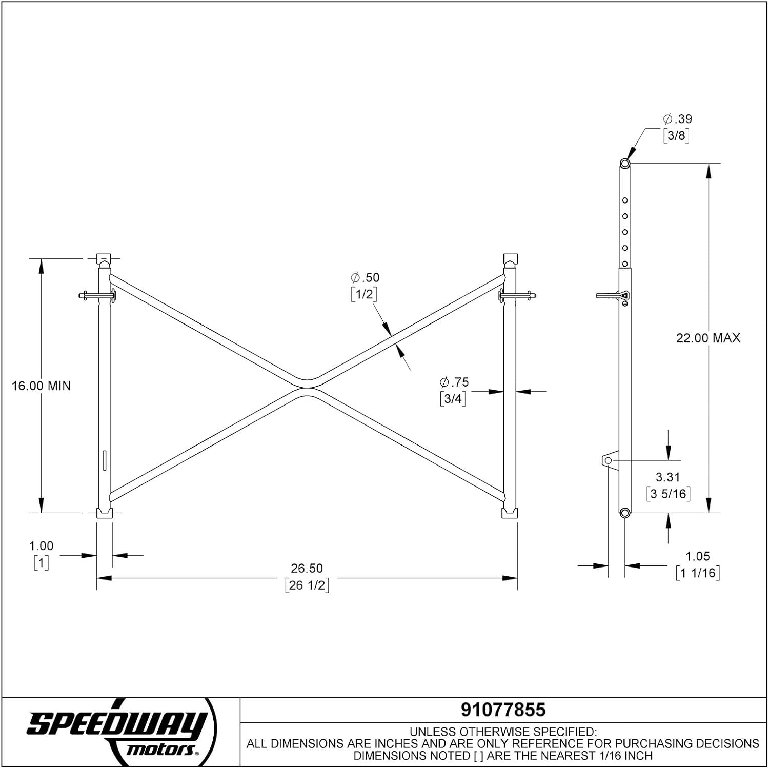 Chromoly Round Tube Rear Wing Tree