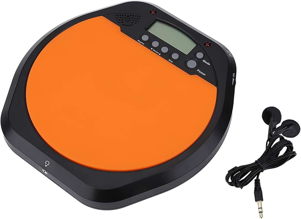 Digital Drum Pad, Metronoma de Tambor de Bateria Eletrônico de Bateria Com Tap Function LCD Screen Fone de Ouvido Jack para Músicos Bateristas