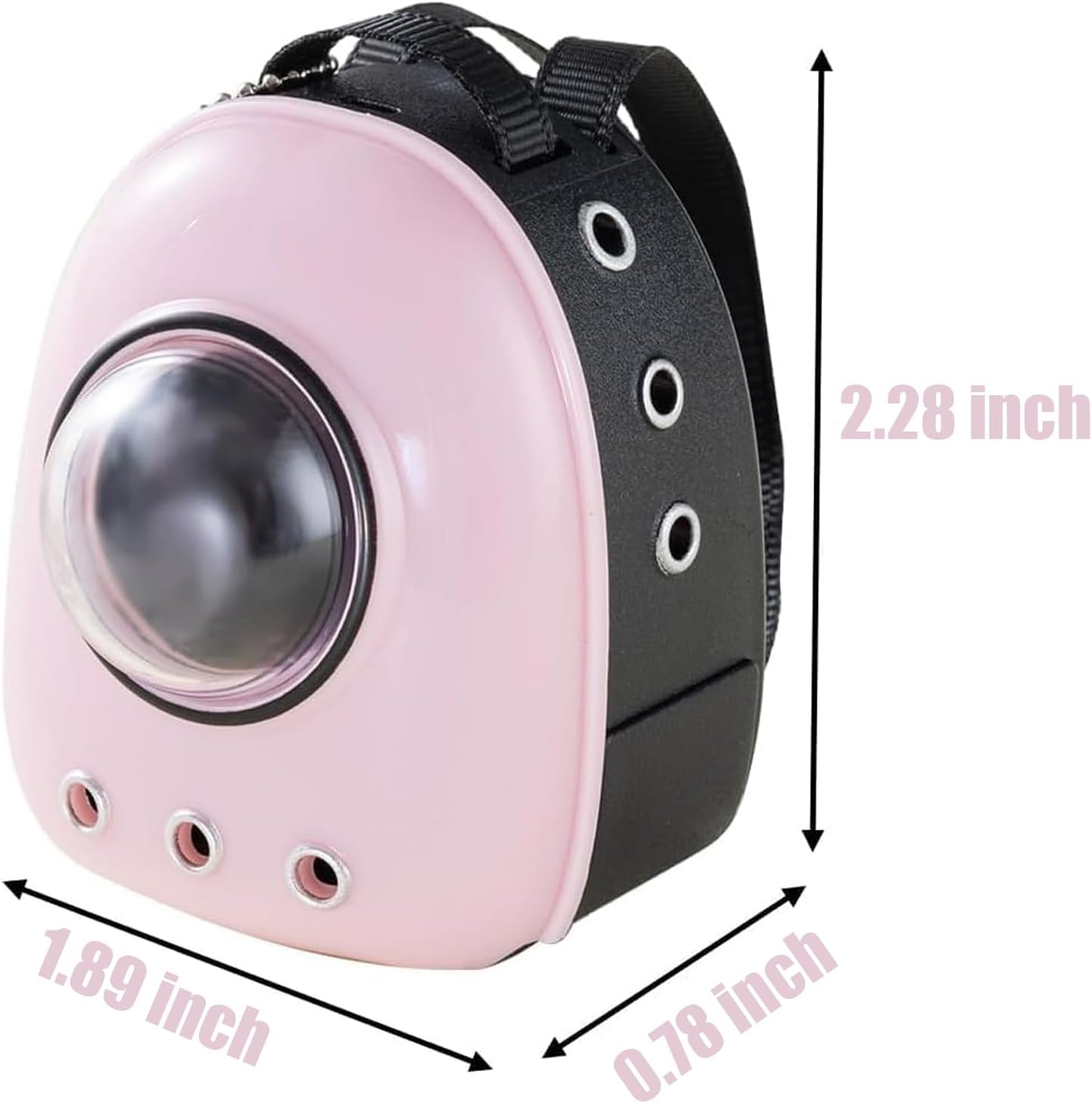 Doll Backpack for Labubu, Mini Backpack Keychain, Realistic Miniature Pet Space Carriers, Cute Doll Bags for Labubu Accessories (Pink)
