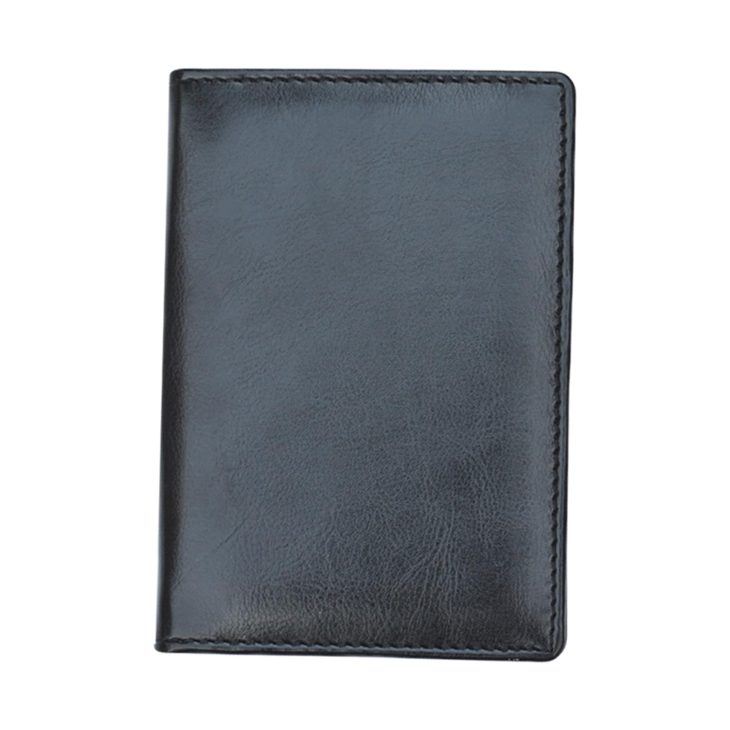 Premium Leather Passport Cover Wallet with Card Slots, Black-image-23