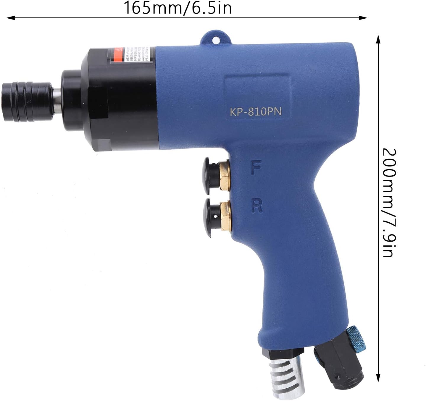 Powerful Air Screwdriver, Double Hammer Structure for Efficient Work, Energy Saving with Safety Switch, 5000rpm No Load Speed (Japanese gas nozzle)