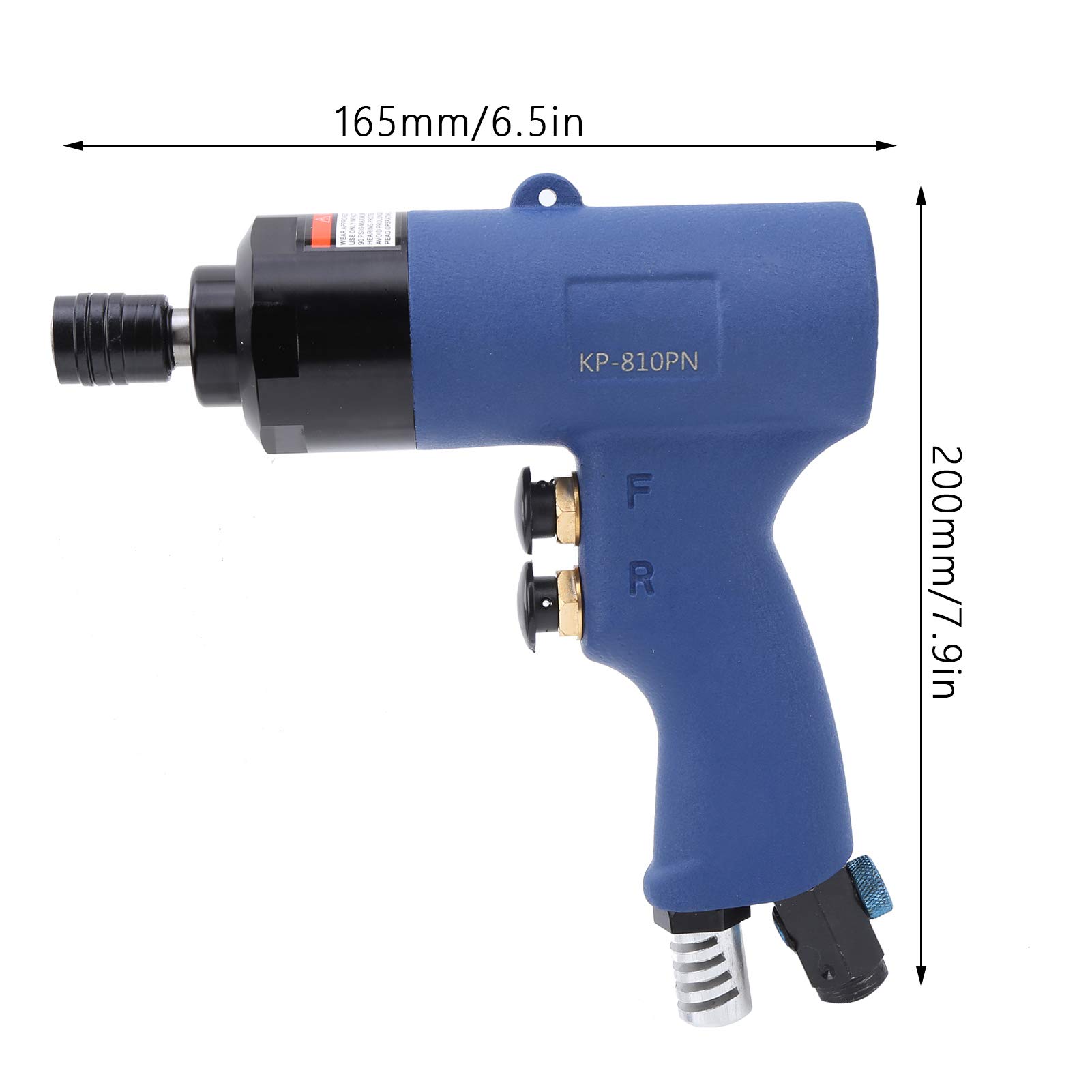 AMONIDA Pistola per Maschiatura a Impatto Pneumatico Professionale per Cacciavite Ad Aria per Uso Industriale Design Compatto da 165 Mm 1 unità (Ugello gas in stile europeo)