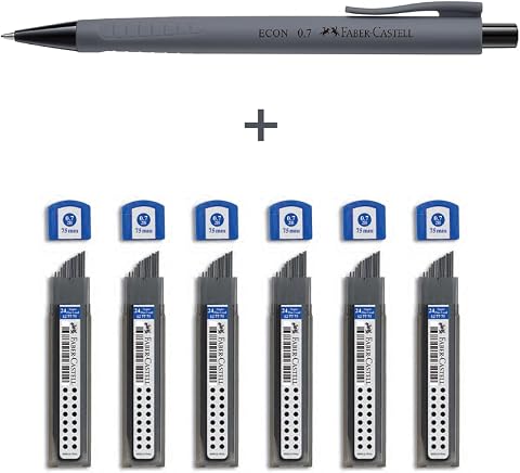 Faber-Castell Econ Versatil, Urban 0.7 Uç& 6'lı Super Fine Min 2B 0.7 Uç, 7'li Yazım Seti