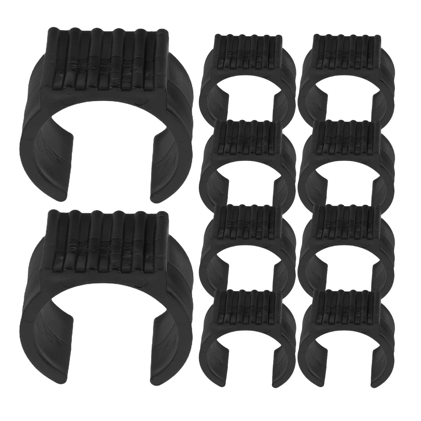 Tapas protectoras de plástico negro antideslizantes para tubos de hamaca de 38-42mm