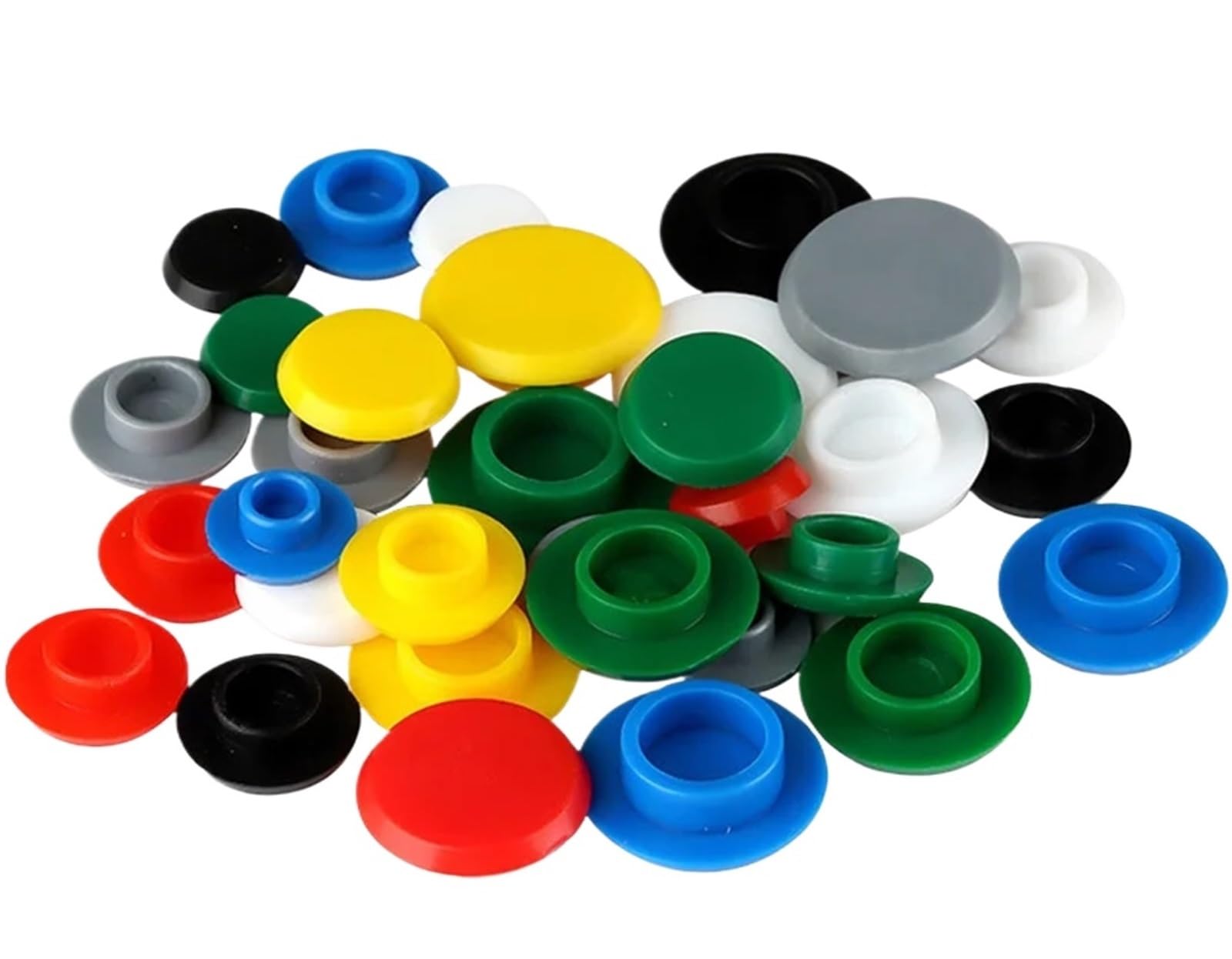 Przykręcana ozdobna osłona 50 szt. Plastikowe nakładki ochronne na śruby Śruby pasują do kluczy imbusowych z łbem sześciokątnym(M8,White)