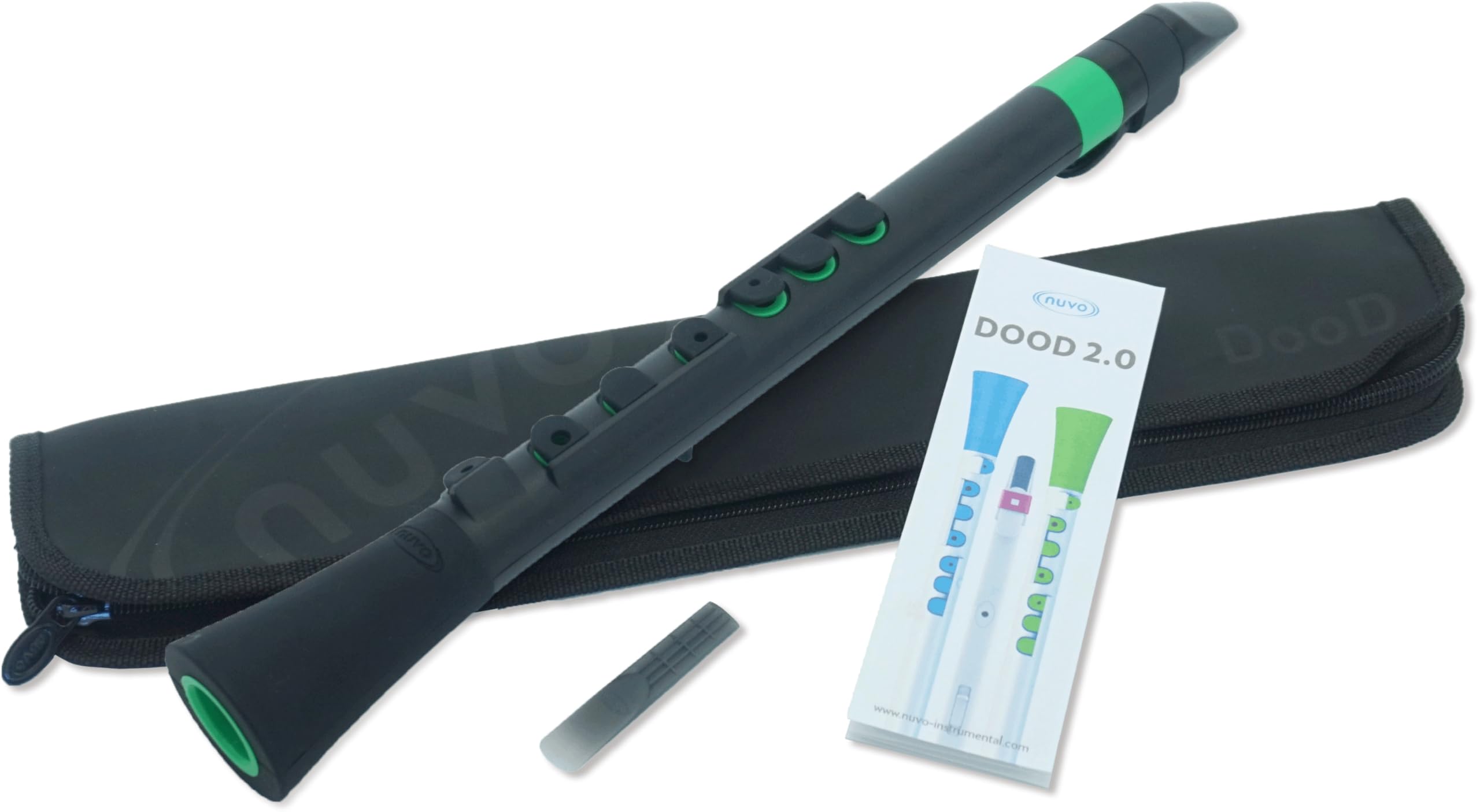 Nuvo N430DBGN DooD 2 en noir et vert, 1,2 x 39 x 7,4 cm
