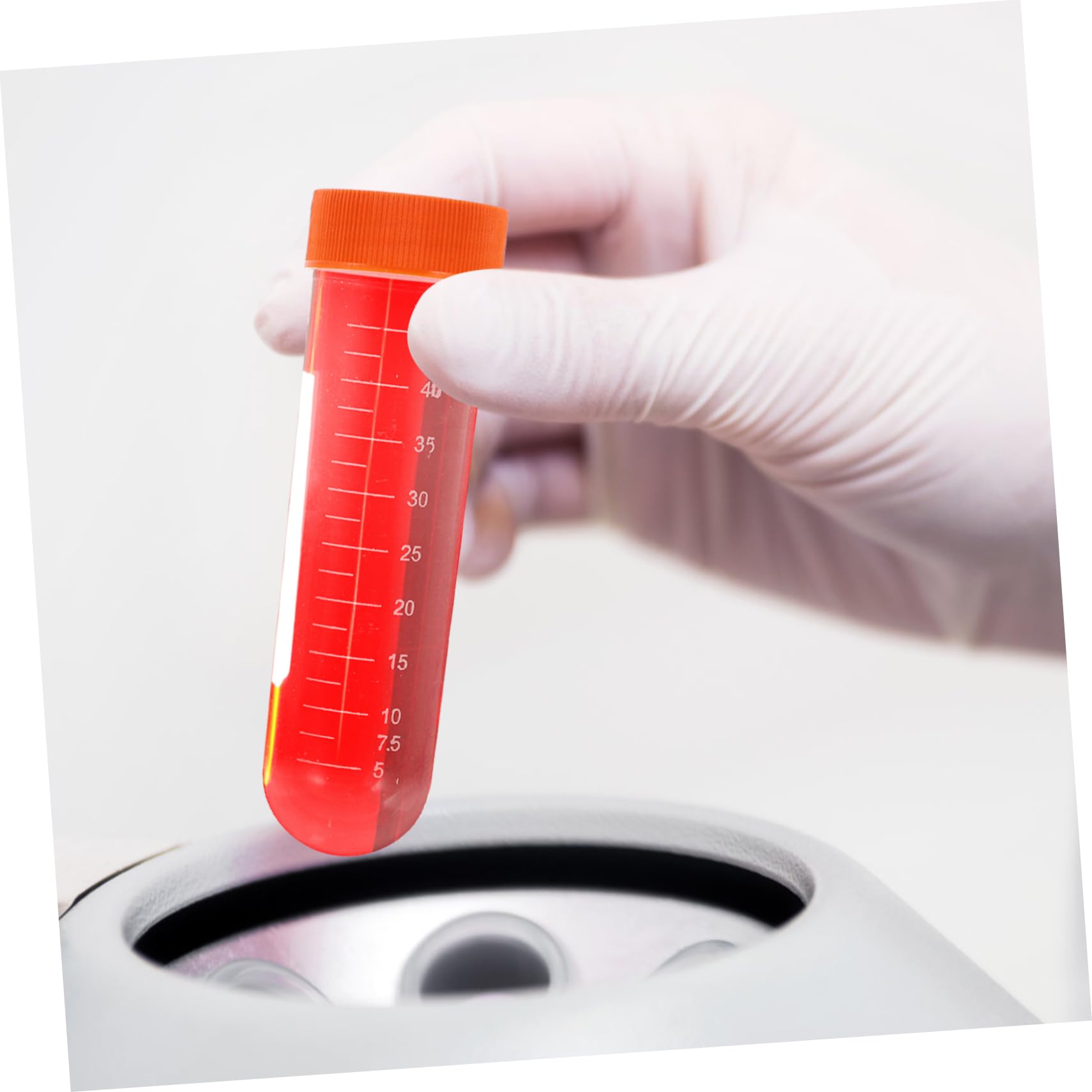 PLAFOPE 100 Piezas Tubo Centrífugo Tubos De Laboratorio De Plástico Suministros De Laboratorio Tubos De Ensayo De Laboratorio Tubos De Ensayo Con Tapas Colocar El Plastico Fondo Redondo