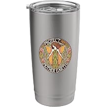 Protect Mother Earth Day illustration Earthy mama Artwork Stainless Steel Insulated Tumbler