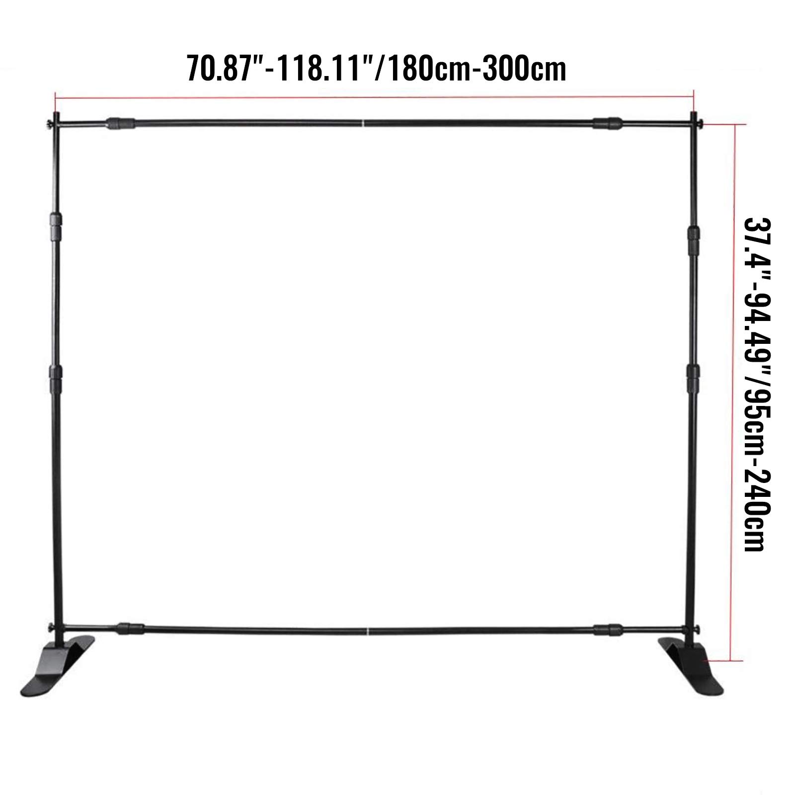 MosaicAL Telescopic Backdrop Banner Stand Banner Stand Adjustable Step