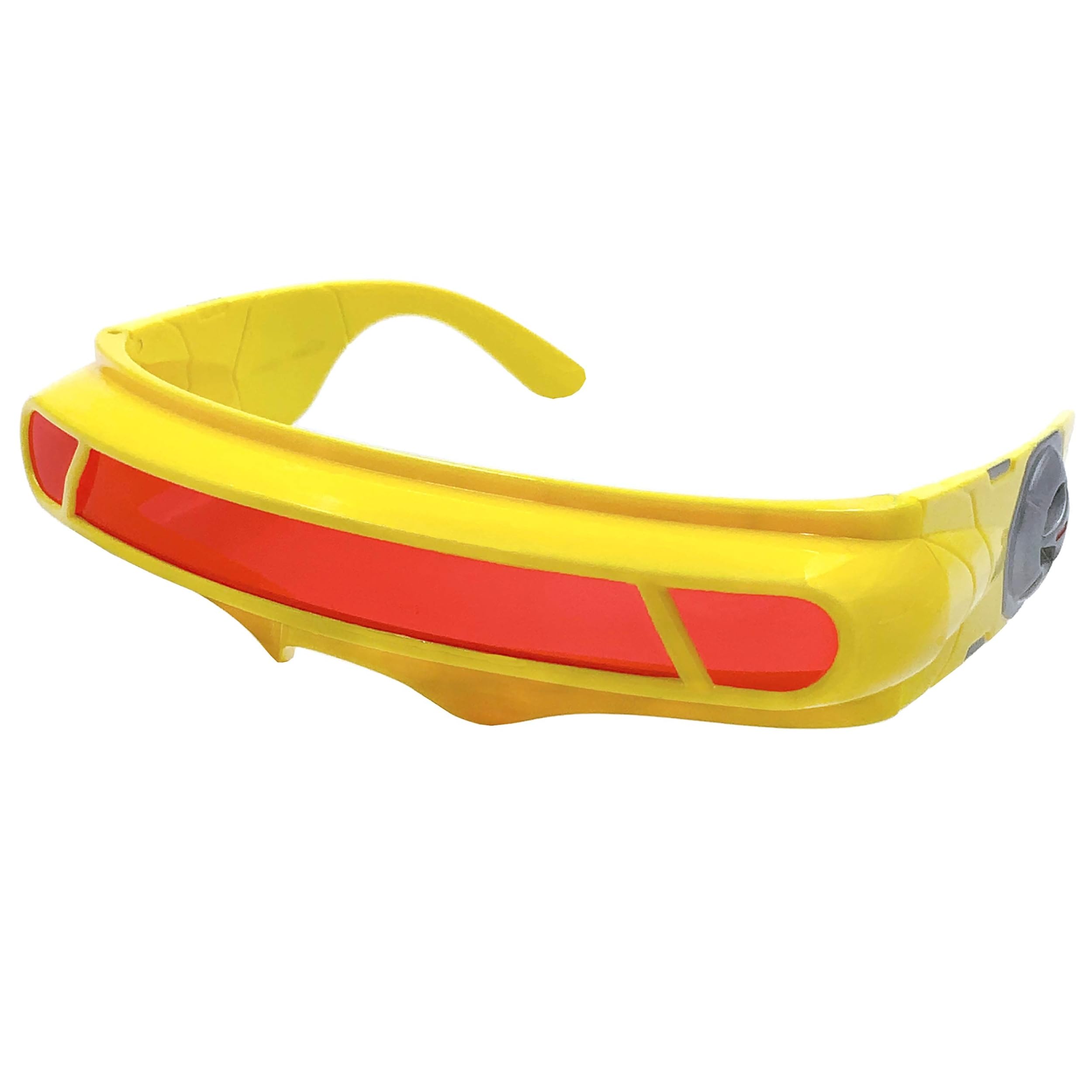 Futuristic Space Alien Costume Sunglasses Cyclops Shield Party Mirror Mono Lens