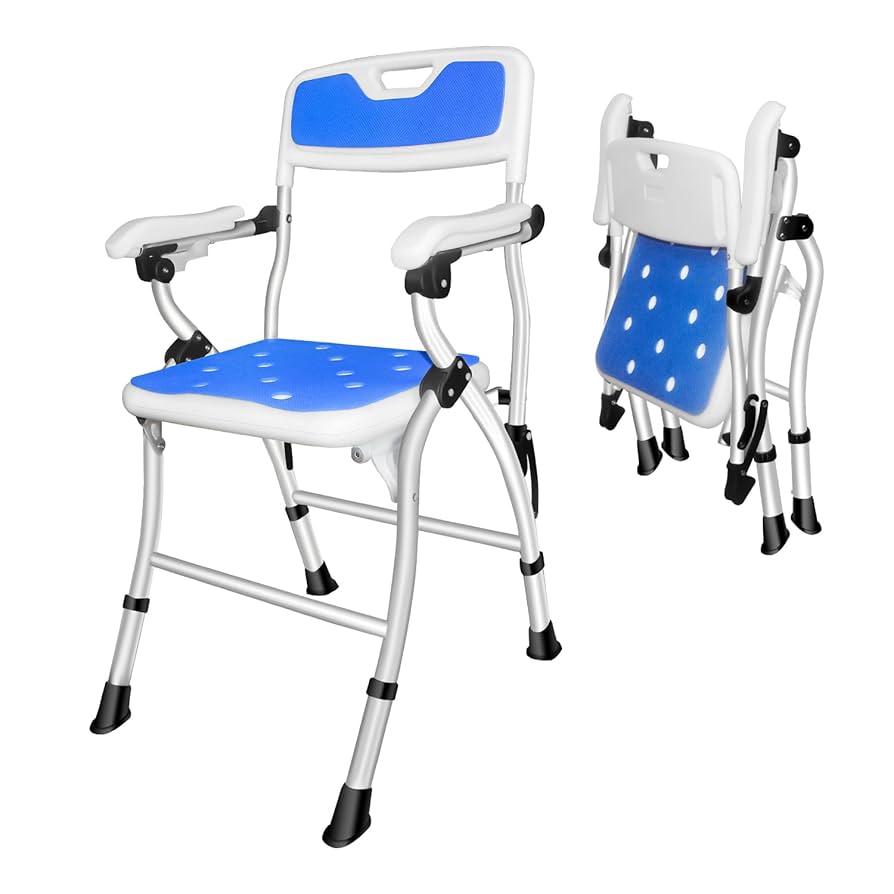 折りたたみシャワーチェア 組み立て不要 浴室 軽量 介護 耐荷重180kg Amazon.co.jp: 折りたたみシャワーチェア【2025業界新進化 お