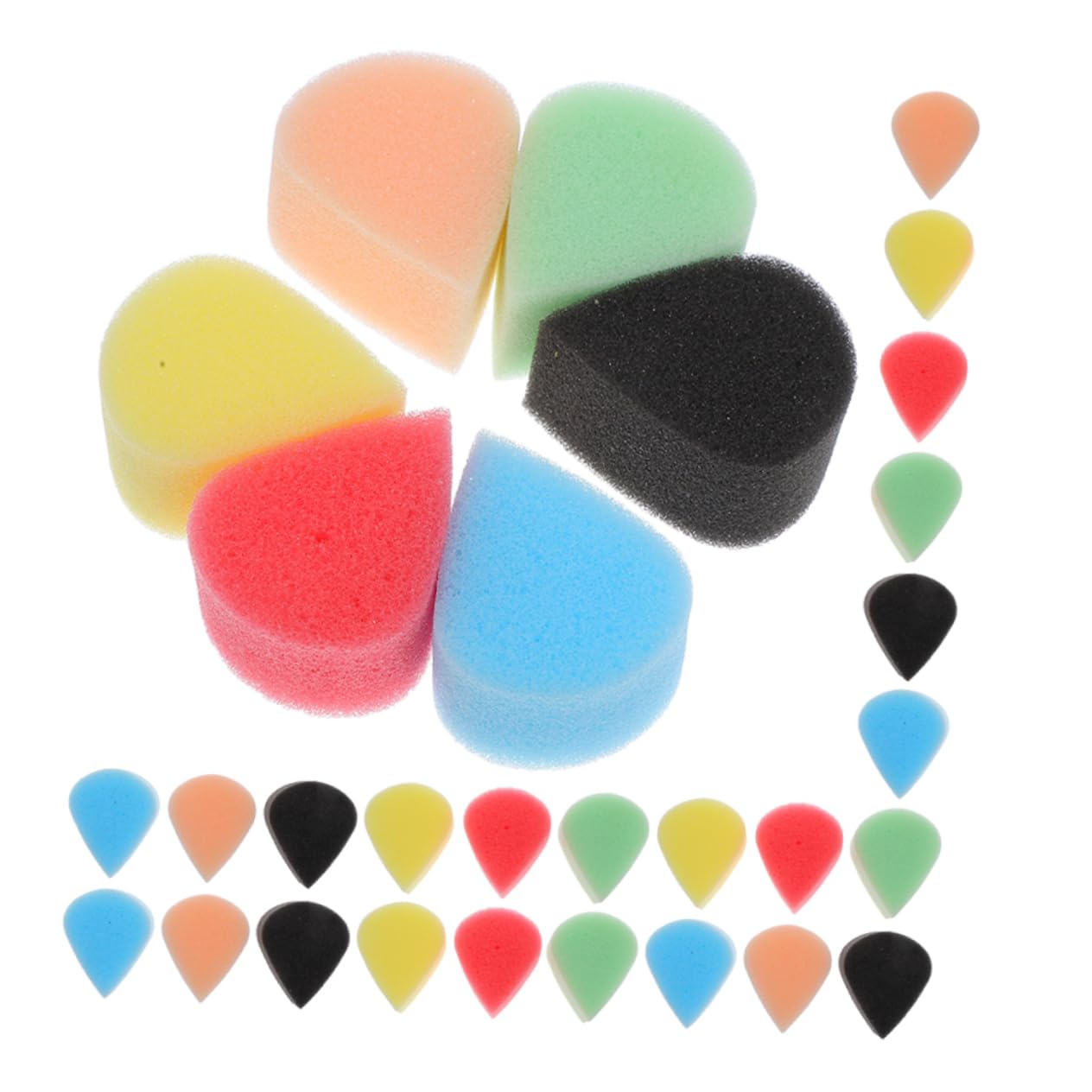 Ipetboom 30pcs Face Paint Sponges: Tear Drop Shaped Craft Sponges - Washable Reusable Painting Applicators for Halloween Birthday Parties and Activities
