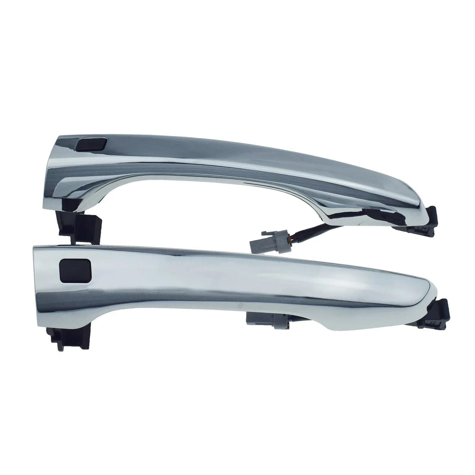 ATGCBCAUF Front Outside Door Handle Chrome Keyless Entry W/Button for Hyundai for Elantra AD 2016-2020 82651-F2210 82661-F2210 Car Exterior Door Handles(Pair 2PCS)
