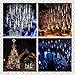 Kellegour Falling Rain Lights, Led Meteor Shower Rain Lights 8 Tubes 192 LED(11.8 inch/Tube) for Christmas Tree Decoration Wedding Party Holiday (White)