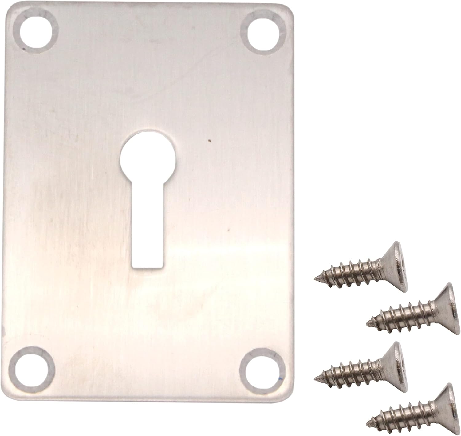 Repair Escutcheon Key Hole Cover Plate Screw Fix Satin Stainless Steel
