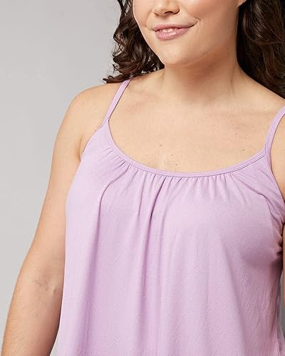 Vista 4 de 32 DEGREES Camiseta de tirantes para mujer, drapeada, con copa integrada