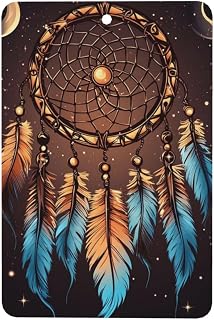 Car Air Fresheners Cards Native American Dream Catcher Hanging Scented Cards Car Aromatherapy Tablets Rearview Mirror Pendant Hanging Fragrance Scented Cards for Cars