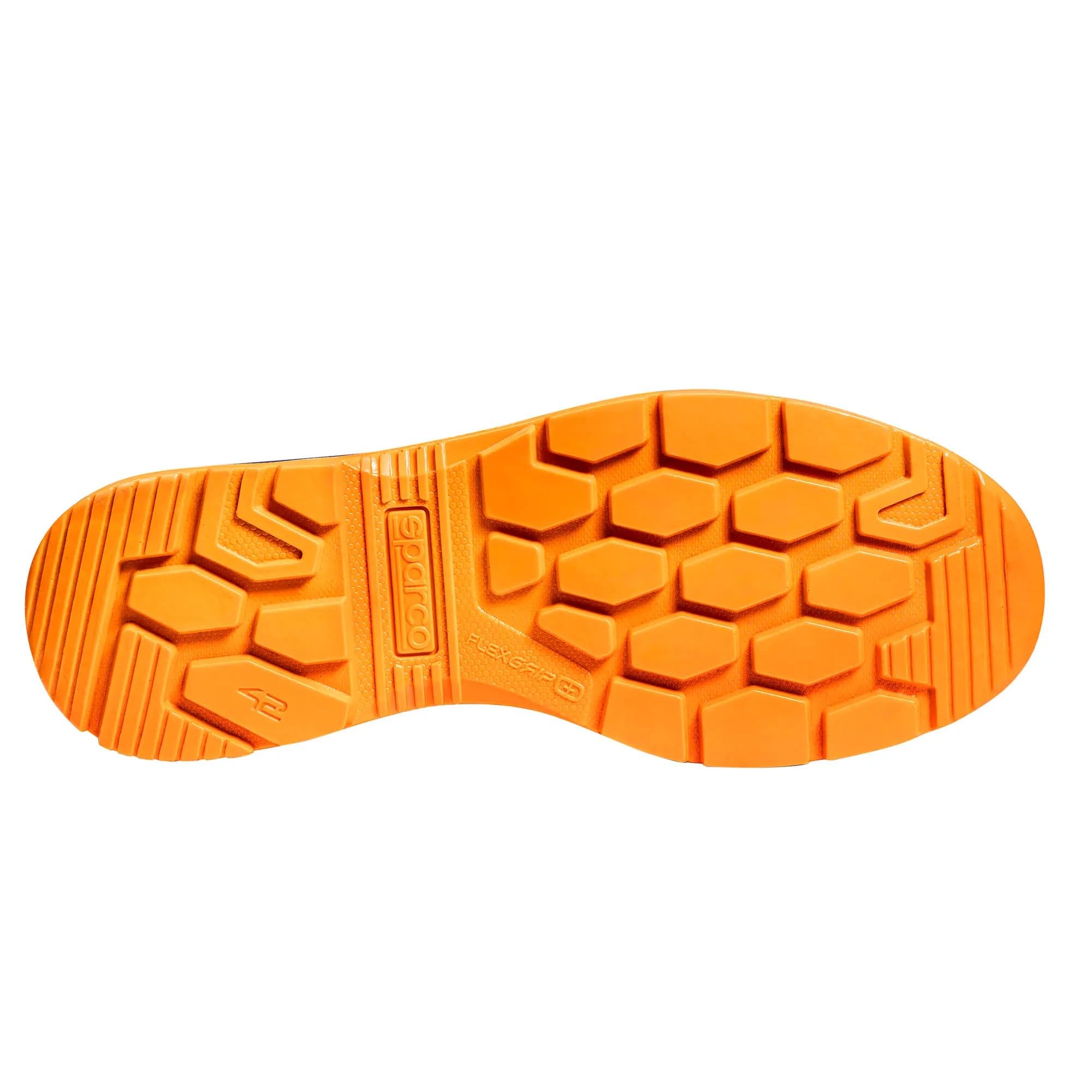 Sparco Indy Gulf Meteor S1PS ESD LG Oddychające zamszowe buty ochronne bez metalu, podeszwa do drabiny Grip. Sportowy wygląd. EU 45