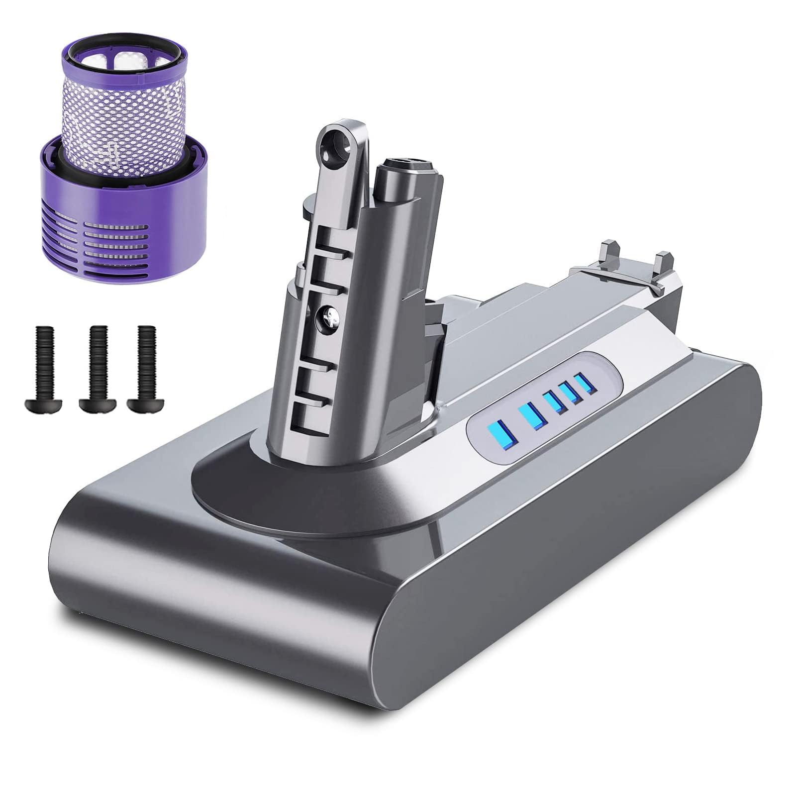 BATTOOL V10 Akku Ersatz für Dyson Akku SV12 Absolute Animal mit Filter | Motörhead Fluffy Total Clean Staubsauger