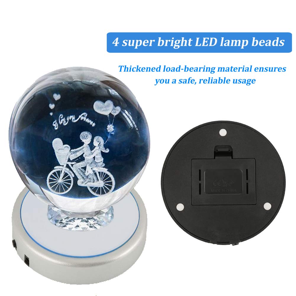 Base D'affichage à LED Colorée, Présentoir Pour Cristaux, Figurines En