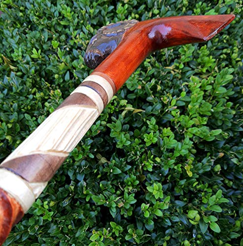 oleksandr.victory Cane Walking Stick Wooden Handmade Men's Accessories (RAM Axe)