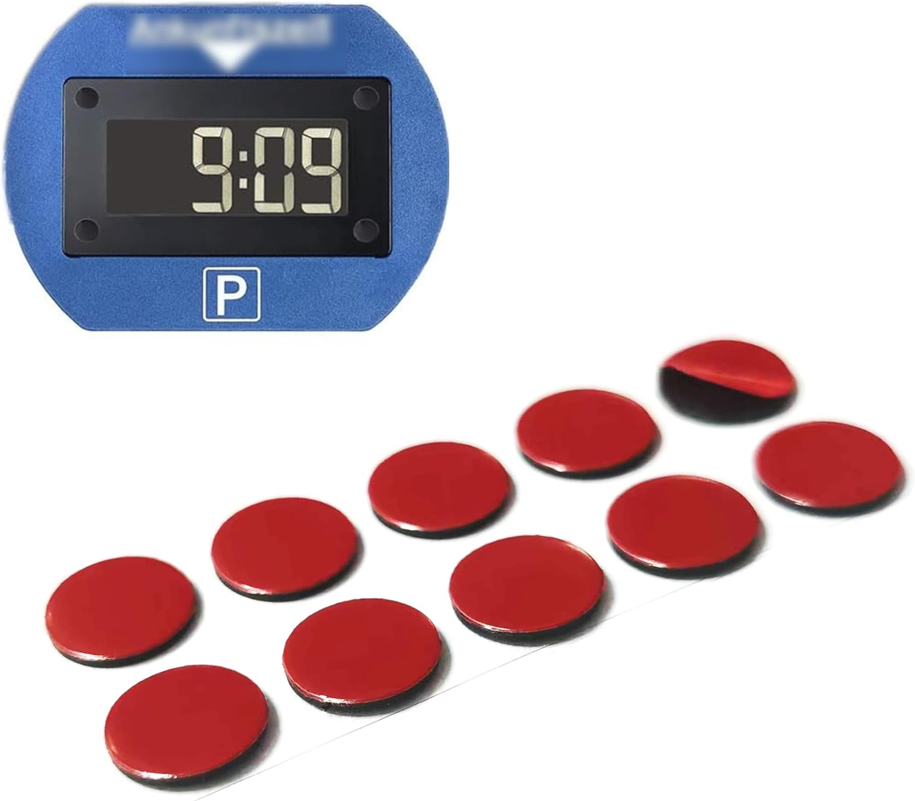 Replacement Adhesive Pads Set, 10 Pieces, Compatible with Needit Park Lite Electronic Parking Disc, Double-Sided Special Adhesive for Windscreen, Adhesive Pads Parking Meter, Adhesive Sticker Glass