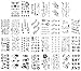 Produktbild Keleily Temporäre Tätowierungen Schwarz 30 Blatt Temporäre Tattoos Aufkleber Haut Wasserfest für Arme, Beine, Gesicht, Rose, Katze, Stern, Mond, Skorpion, Schmetterling