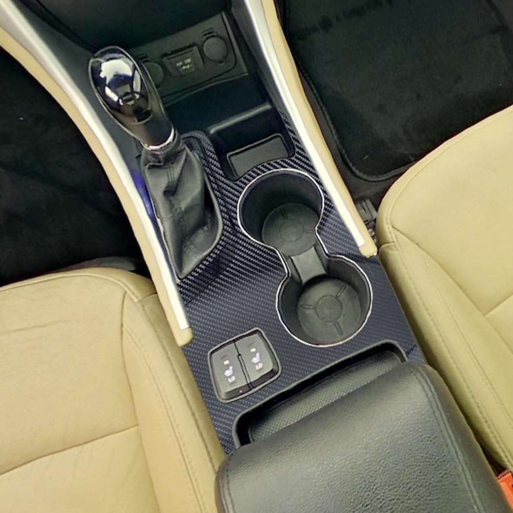 for Hyundai Sonata YF 2011-2014 Car-Styling 5D Carbon Fiber Car Interior Center Console Color Molding Sticker Decals Parts Accessorie
