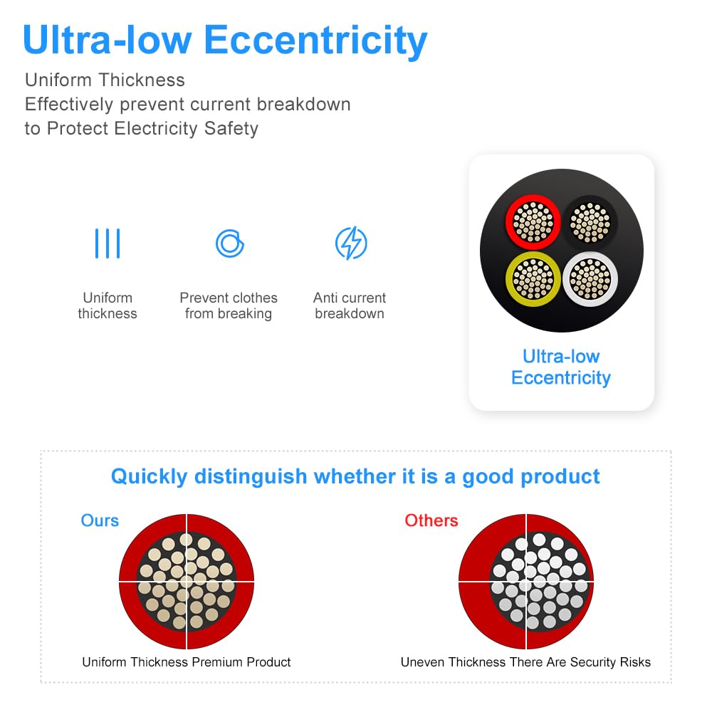 18 Gauge 4 Conductor Electrical Wire, 16.4FT Black Stranded Low Voltage 18/4 Cable PVC Case, 18 AWG Tinned Copper 4 Wire Cable Extension Power Cable for Strips LED Lamp Lighting Automotive — view 4