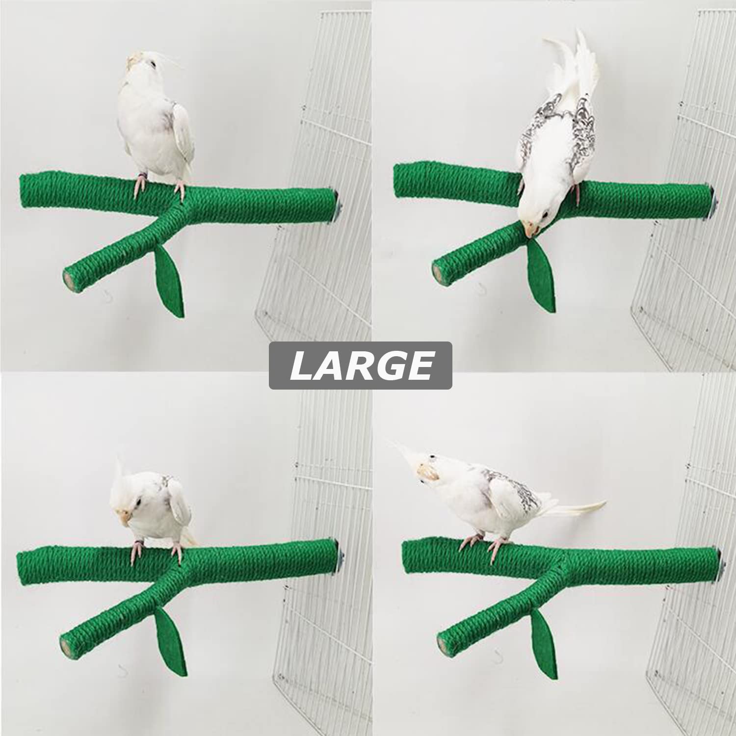 10x Vogelsitzstangen Mit Schleifeffekt – 15 Cm, Bunt, Für Papageien, Sittiche & Kleine Vögel